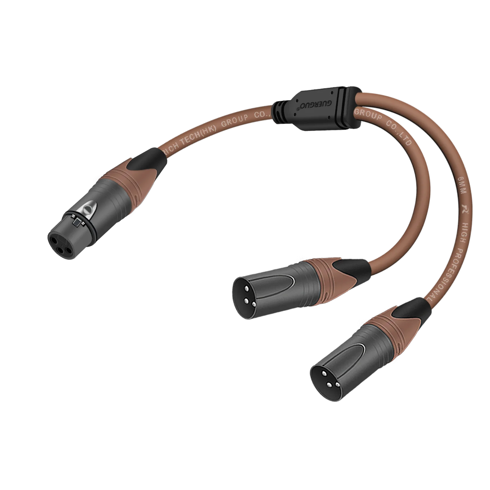 3-Pin XLR-Buchse auf Dual-2-Stecker Y-Splitter Audio-Adapterkabel für Verstärker, Lautsprecher, Kopfhörer, Mixer – Detail 12