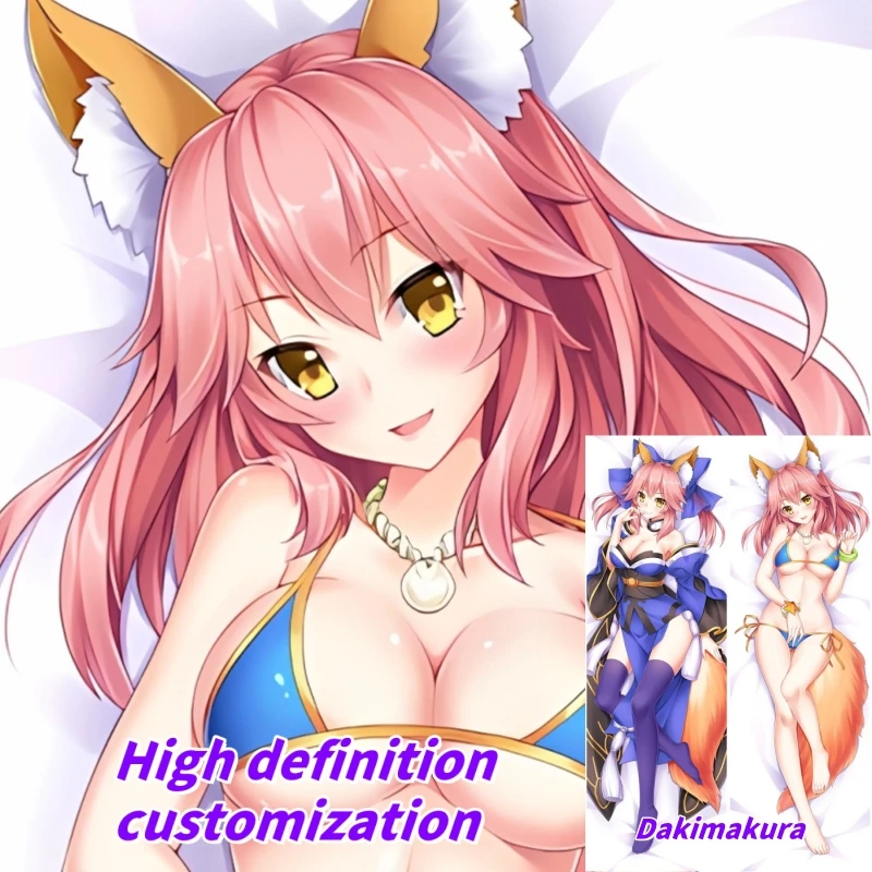 

Dakimakura Anime Pillow Case Fate Tamamo no Mae Double-sided Print Of Life-size Body Pillowcase Gifts Can be Customized