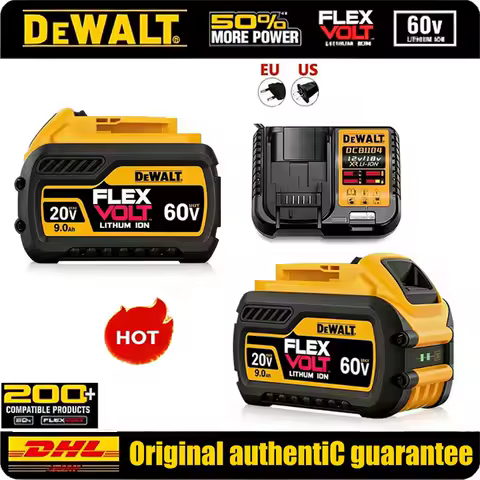 Original DEWALT battery 20V,/60 rechargeable lithium-ion battery DCB805 DCB118 Dewalt tool battery, dewalt DCB1104 charger