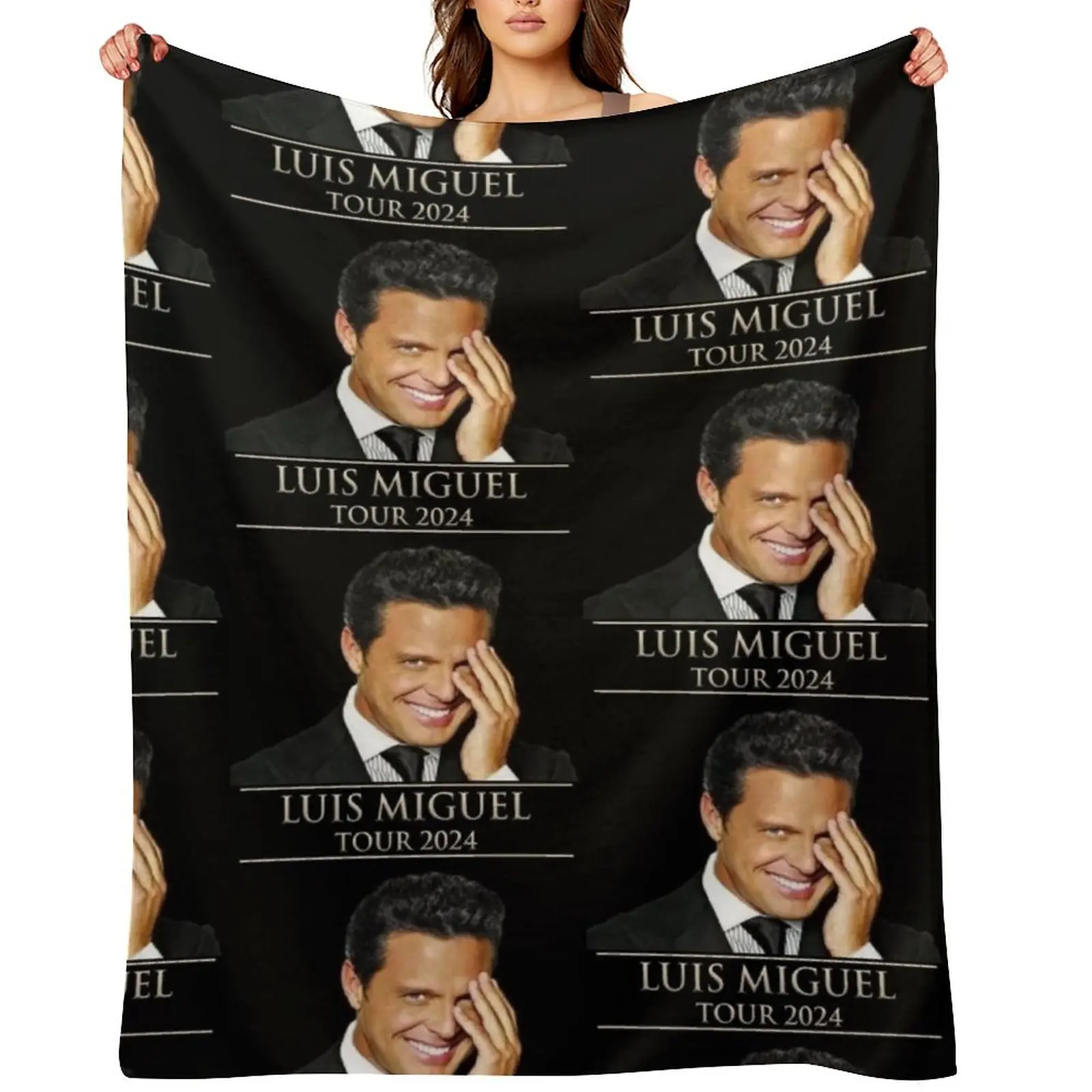 

LUIS MIGUEL TOUR 2024 Throw Blanket Shaggy Plaid Soft Big Luxury Designer Blankets
