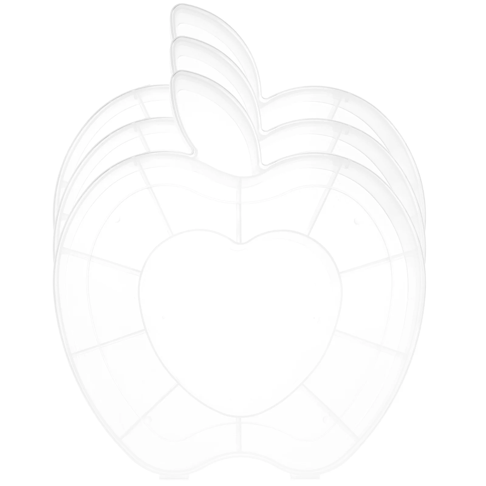 

3pcs Apple Shaped Storage Boxes Clear Bead ganizers Craft Jewelry Holders Transparent Plastic Containers Small Items Storage