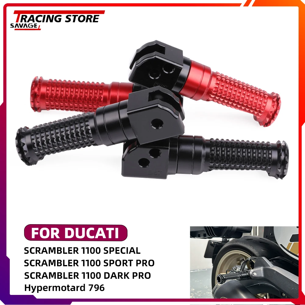 

For Ducati Scrambler 1100 Special Sport/Dark/Tribute Pro Hypermotard 796 698 Mono RVE 950 /SP/RVE Rear Footrest FootPegs Pedal