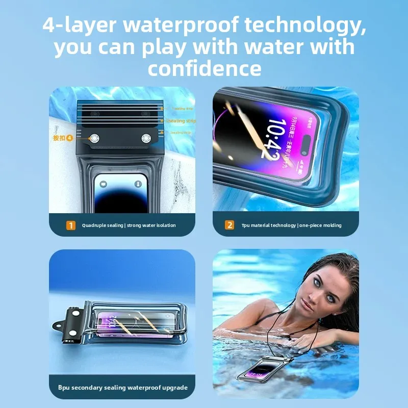 High High End Transparent Floating Waterproof Mobile Phone Bag with Full View Underwater Swimming Bag, with Sealing, Suitable for Act - Aliexpress Deal