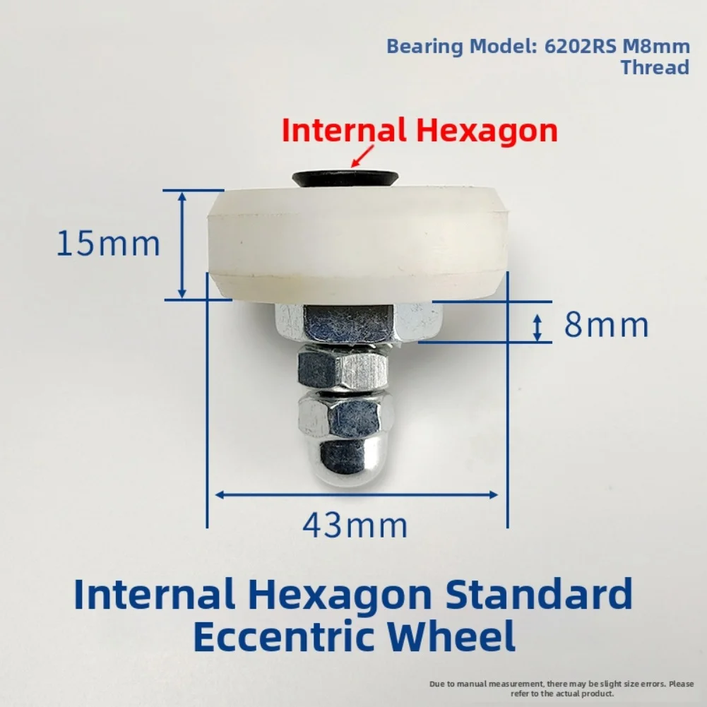 Panel Saw Guide Wheel Sliding Table Saw Eccentric Wheel For Woodworking Equipment Stable Cutting Tool Silver White Plastic Metal view 3