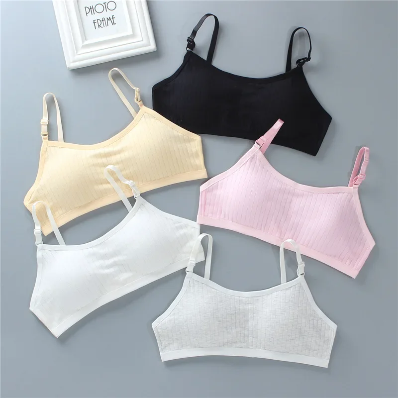 Puberty Young Girls Sport Bra Kids Padded Underwear Children Clothe Training Bra Teens Clothing 8-16Y Girls Bra