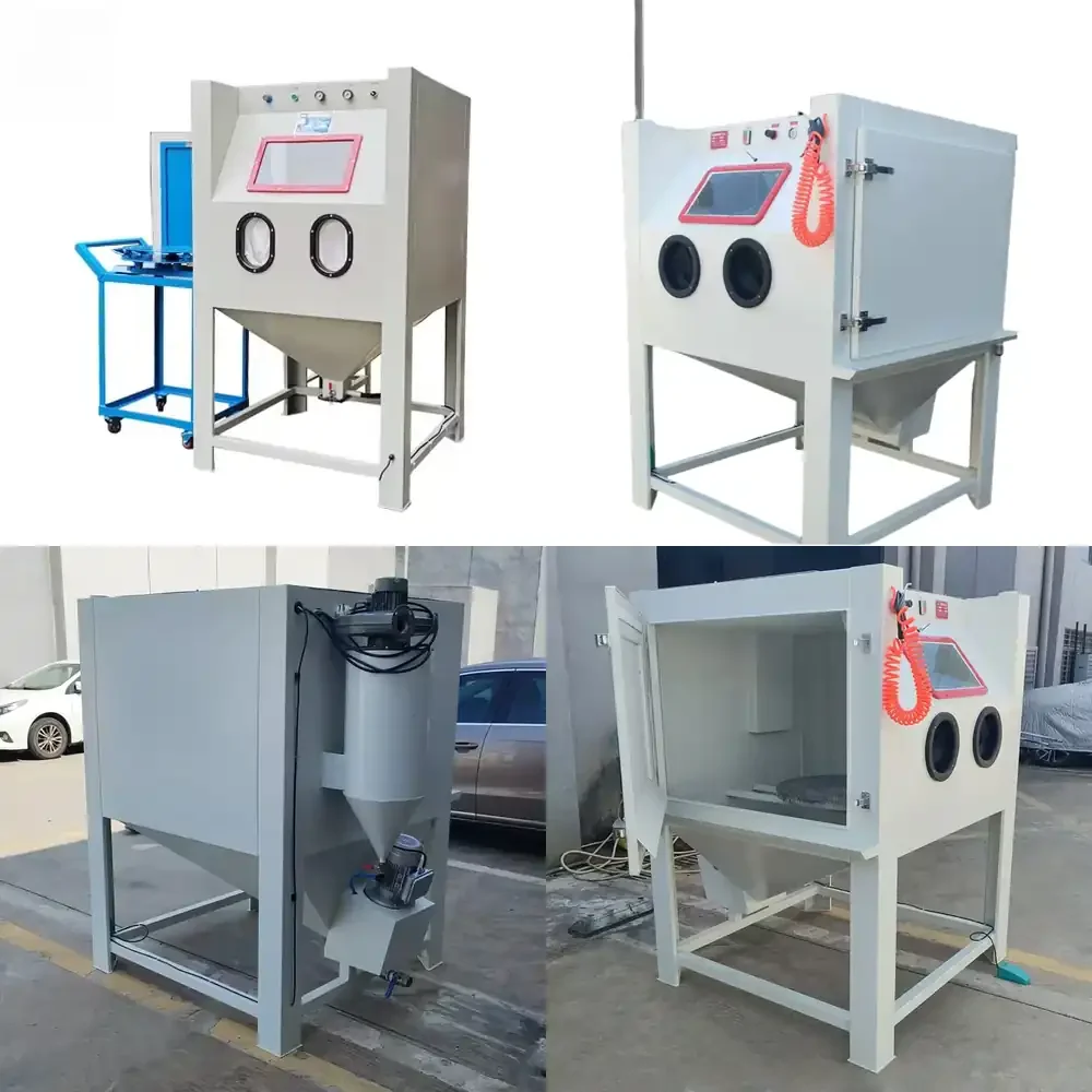 

Cabinet Blasting Machine With Recovery System for Car Rims Descaling Use Metal Surface Cleaning