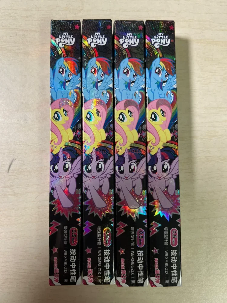 Kayou My Little Pony Friendship Note Pinkie Pie Cartoon Blind Box Pen Cartoon Laser Limited Edition Black 0.5 Press Gel Pen Gift