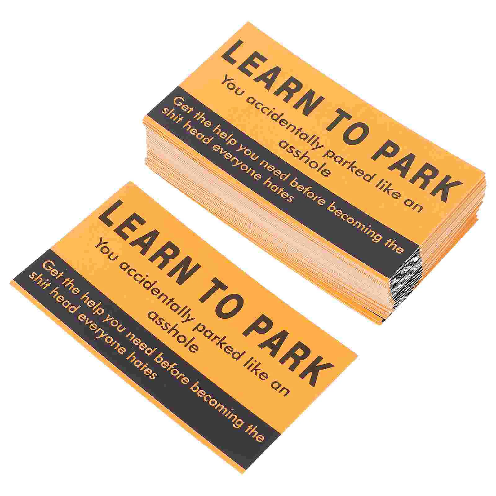 200 Sheets Parking Violation Card Bad for Warning Notice Label Paper Vehicle Caution Roads