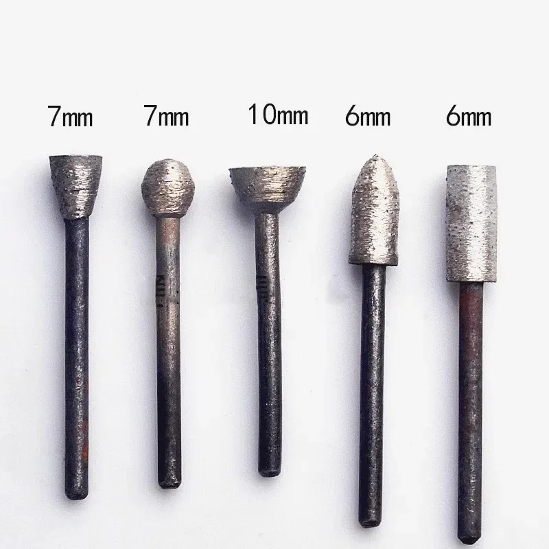 3mm Shank Diamond Grinding Burr Set, Stone Carving & Lapidary Engraving Drill Bits Accessories