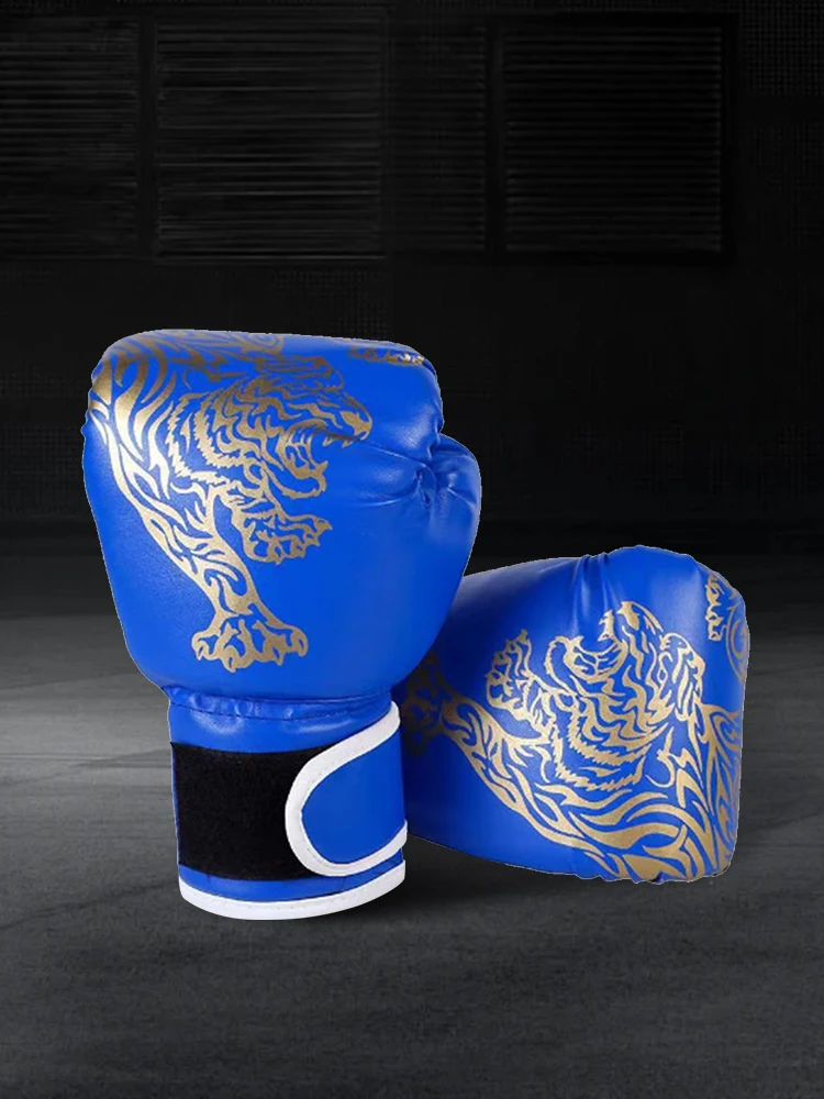 Boxing Gloves Breathable Sanda Boxing Gloves PU Leather Professional Boxing Gloves Fighting Taekwondo Mitts for Training Sandbag