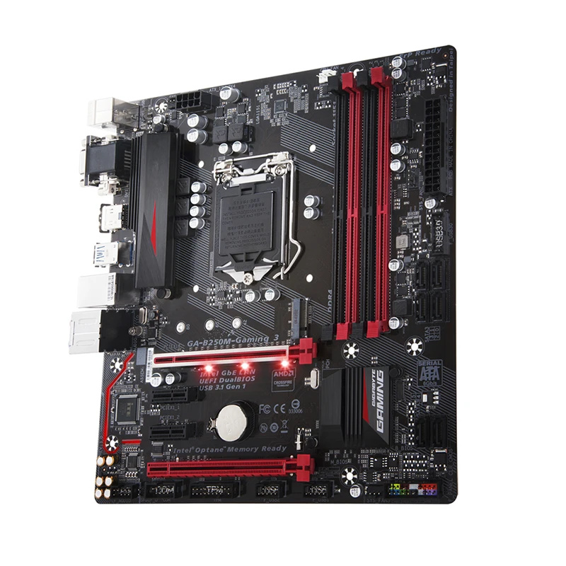 GA-B250M-Gaming 3 Motherboards, LGA 1151, DDR4, 64GB, M-ATX, Intel B250 Desktop Mainboard, SATA III, USB 3.0