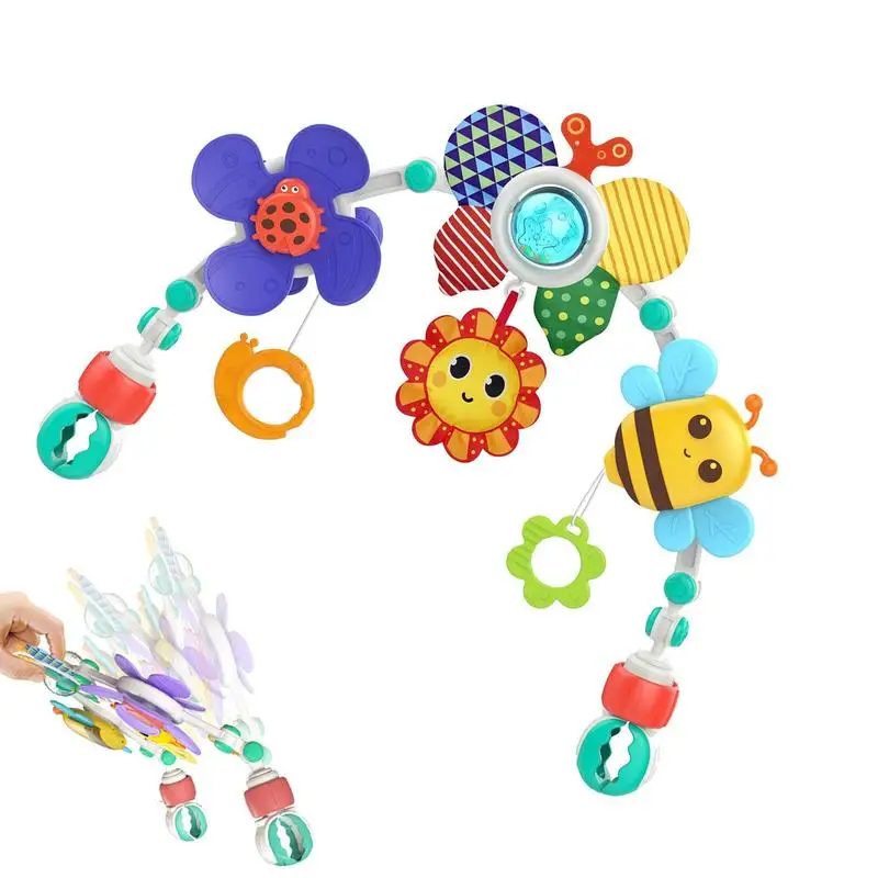 

Activity Arch Toys Honeybee Crib Mobile Musical Toys Gym Teether Rattles Sensory Toy Crib Mobile Foldable Travel Car Seat Toy