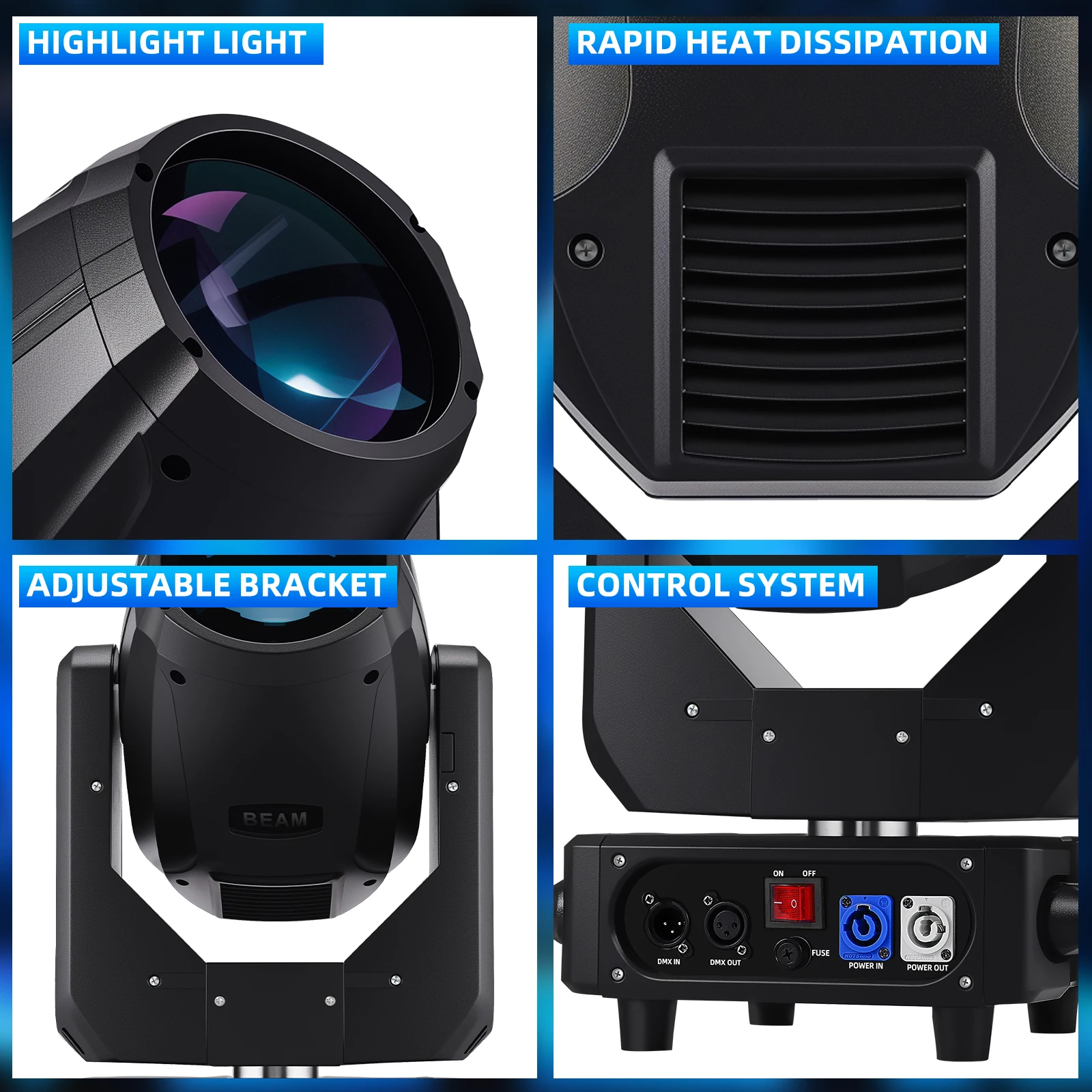 1/2 قطعة 350 واط تتحرك رئيس شعاع ضوء مزدوج بريزم 295 واط مصباح الزئبق DMX512 المهنية ديسكو للضوء نادي DJ عيد الميلاد بار #2