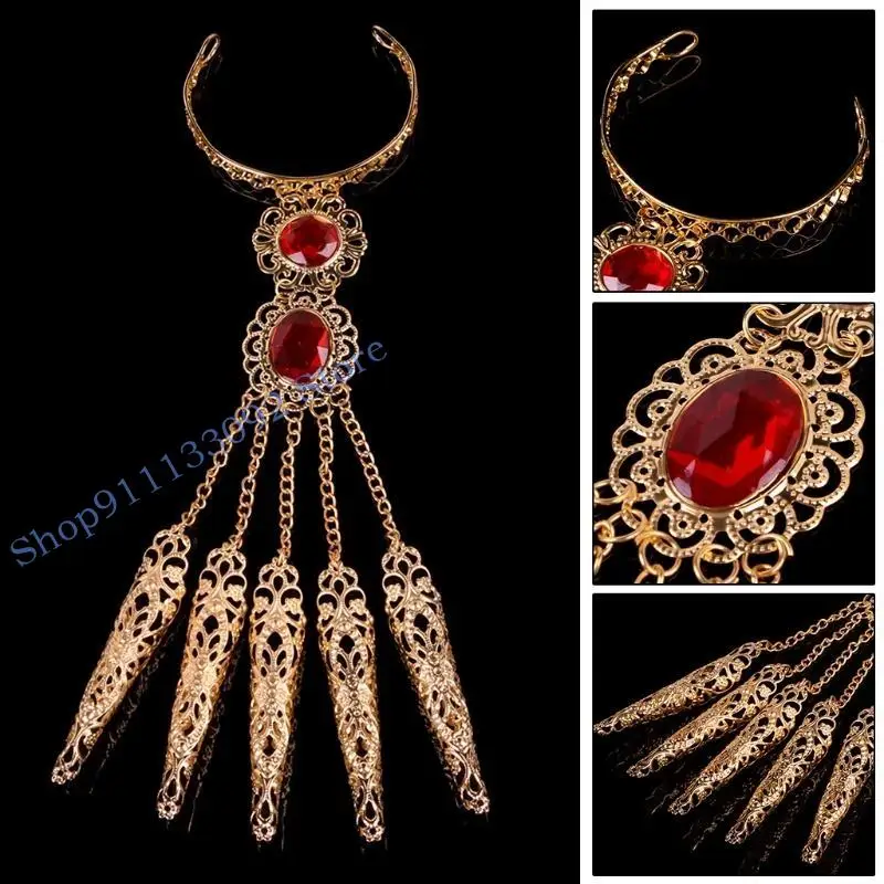 

H9ED 1pc Women's Girl's Belly Dance Dancing Finger Indian Thai Finger Golden Jewelry