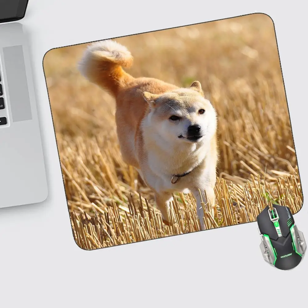 

Kawaii Shiba Inu Mouse Pad Small Gaming Accessories Keyboard Computer Offices Desk Mat Pc Gamer Non-slip Rubber Mousepad
