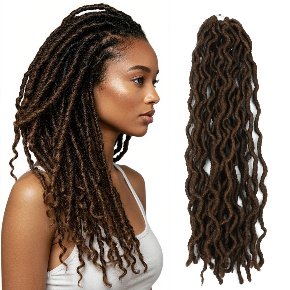 

MRS HAIR Мягкие локоны для вязания крючком, предварительно закрученные в петлю, искусственные локоны, вязанные крючком косы, локоны богини, дреды для чернокожих женщин