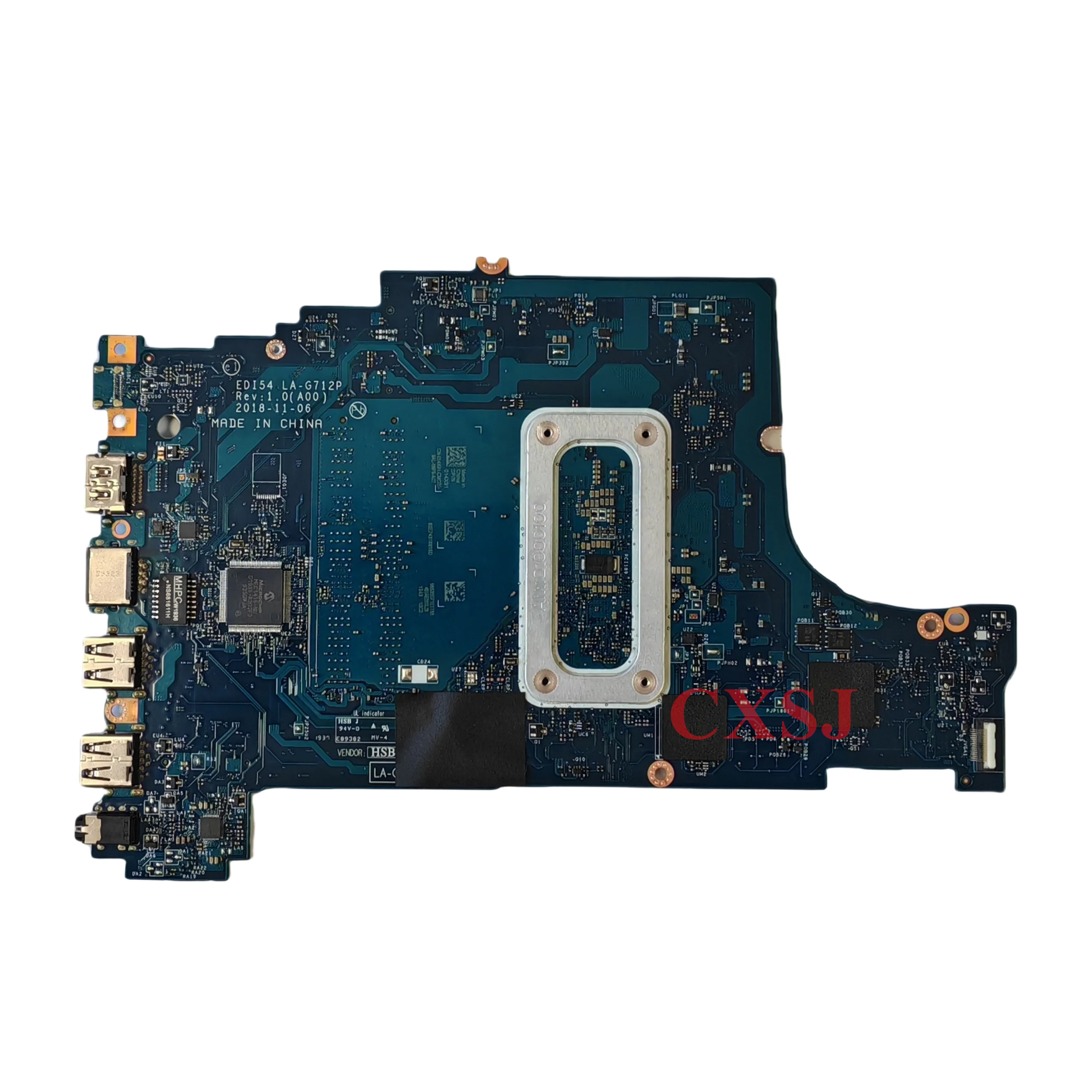 EDI54 LA-G712P For Dell 14 3480 15 3580 3780 3583 Laptop Motherboard With i3-8145U i5-8265U i7-8565U CPU UMA DDR4 0VFMW4