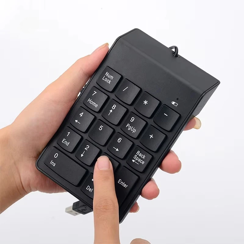 Universal Numeric 18 Keys Keypad USB Wire Mini Number Keyboard Keycap for Laptop Desktop PC Computer Numpad Keyboard Accountant