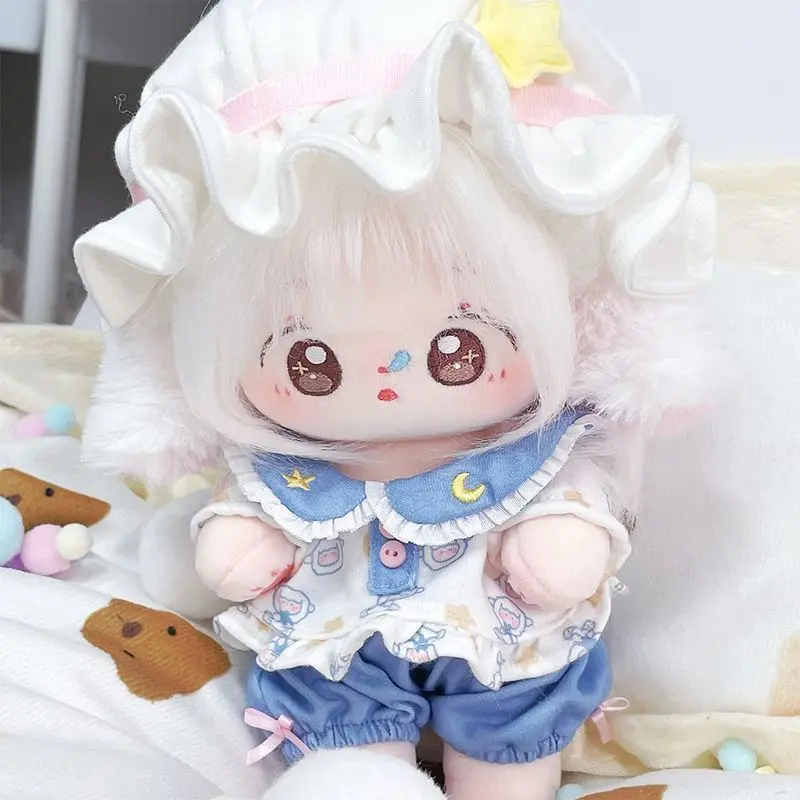 20cm baby clothes cute cotton doll clothes lamb pajamas with hat