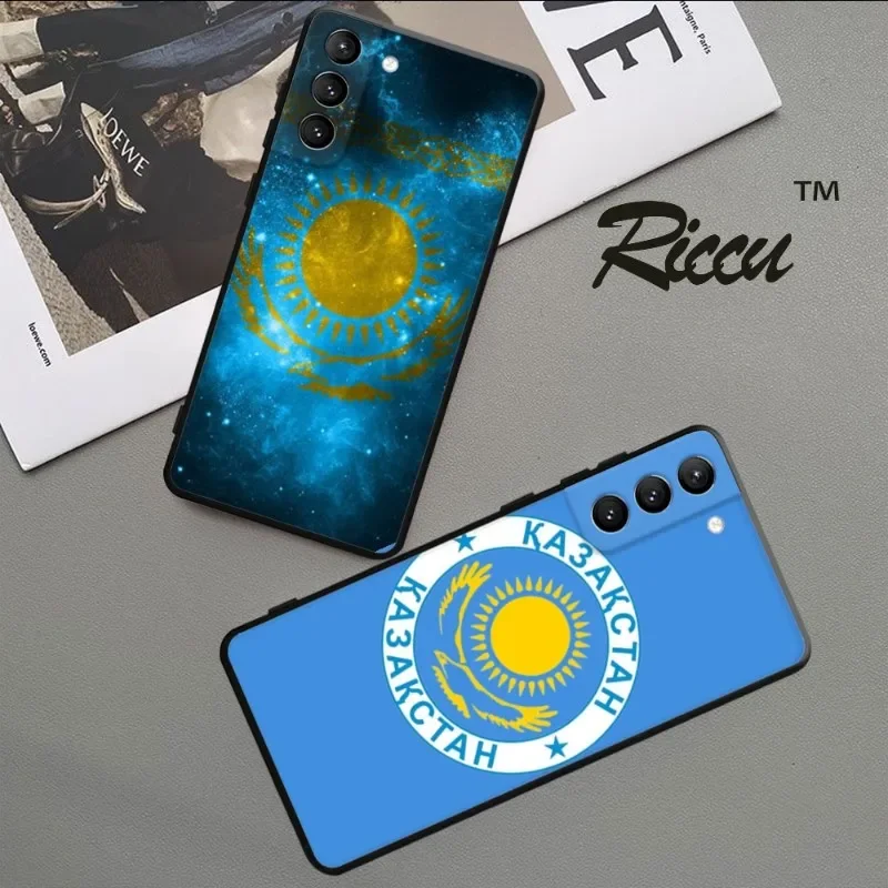 For Samsung Kazakhstan Flag Phone Case for Samsung Galaxy S24 Ultra S23 S22 S21 S20 FE Ultra S10 S10e Note 20Ultra 10Plus Cover