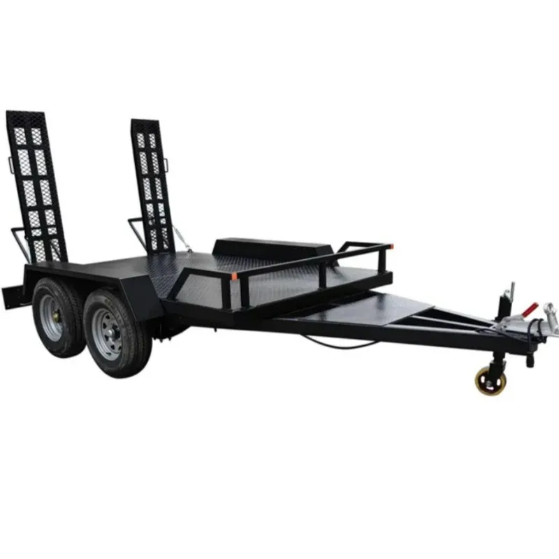 3500 kg loaded ATV trailer for fire robot excavators with stairs