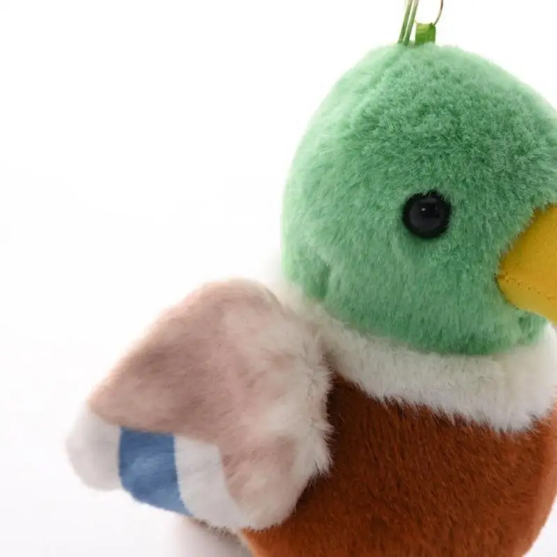 Gevulde sleutelhanger Mallard Duck Bag hanger 4,3 inch pluche dier portemonnee charme rugzak hanger draagbaar voor kinderen