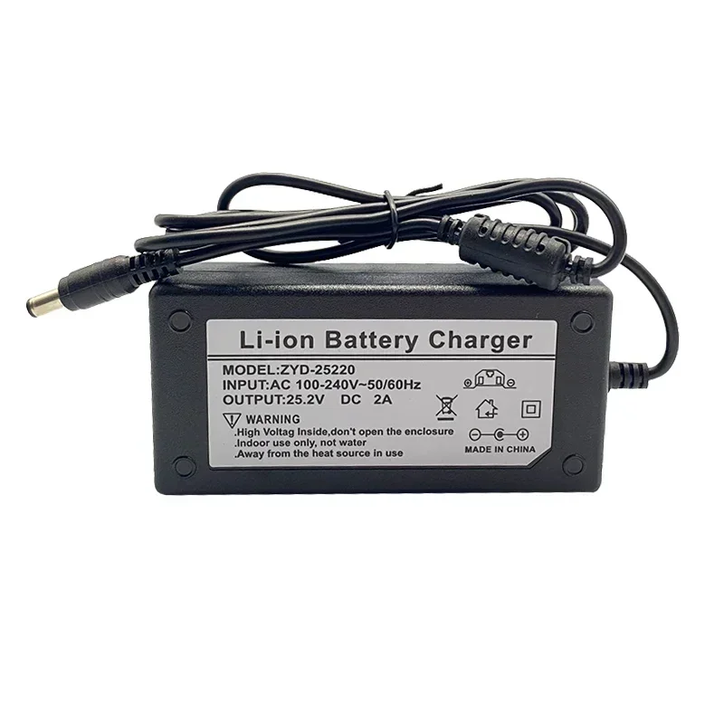 New 24V Lithium Battery Pack 25.2V 22000mAh 6S2P 18650 Rechargeable Li Ion Battery Cells Built-in BMS for Electric Bicycle Moped