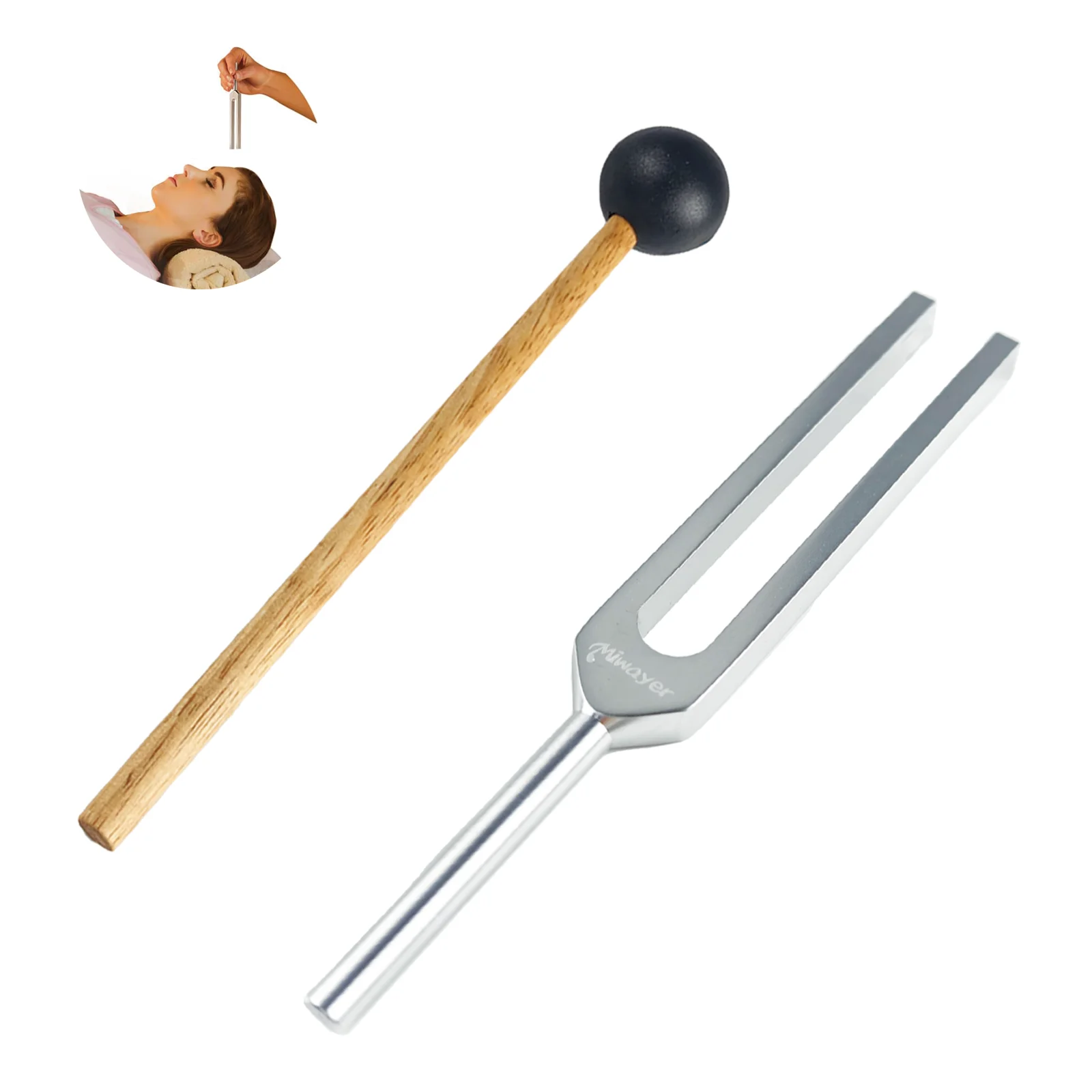 Miwayer 432 Hz Stimmgabel, Aluminiumlegierung, Heilung, Nerven/Sensorik/für perfekte Heilung, Musikinstrument, Stress