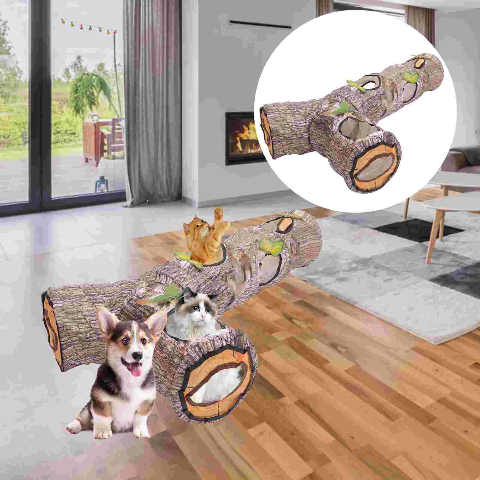 

Cat Play Tunnel Toy Rabbit Toys Interactive Pet Tube Folding 3 Way Nurse Tunnels