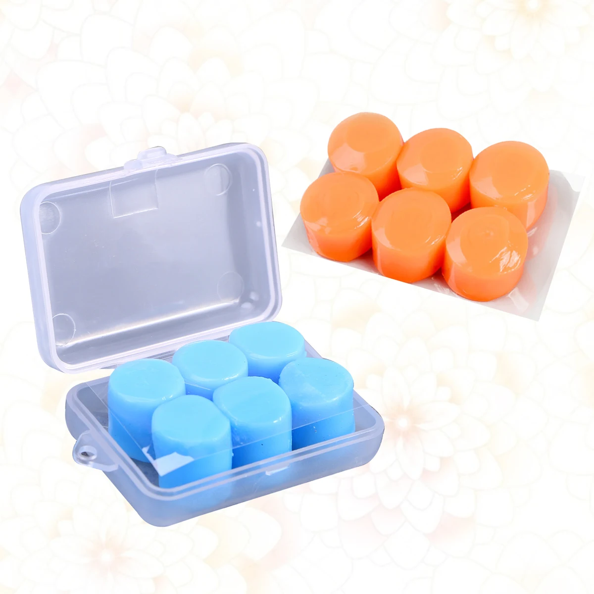 

6 Waterproof Earplugs Silicone Swimming Underwater Sports Ergonomic Design Bright Color Storage Case Material