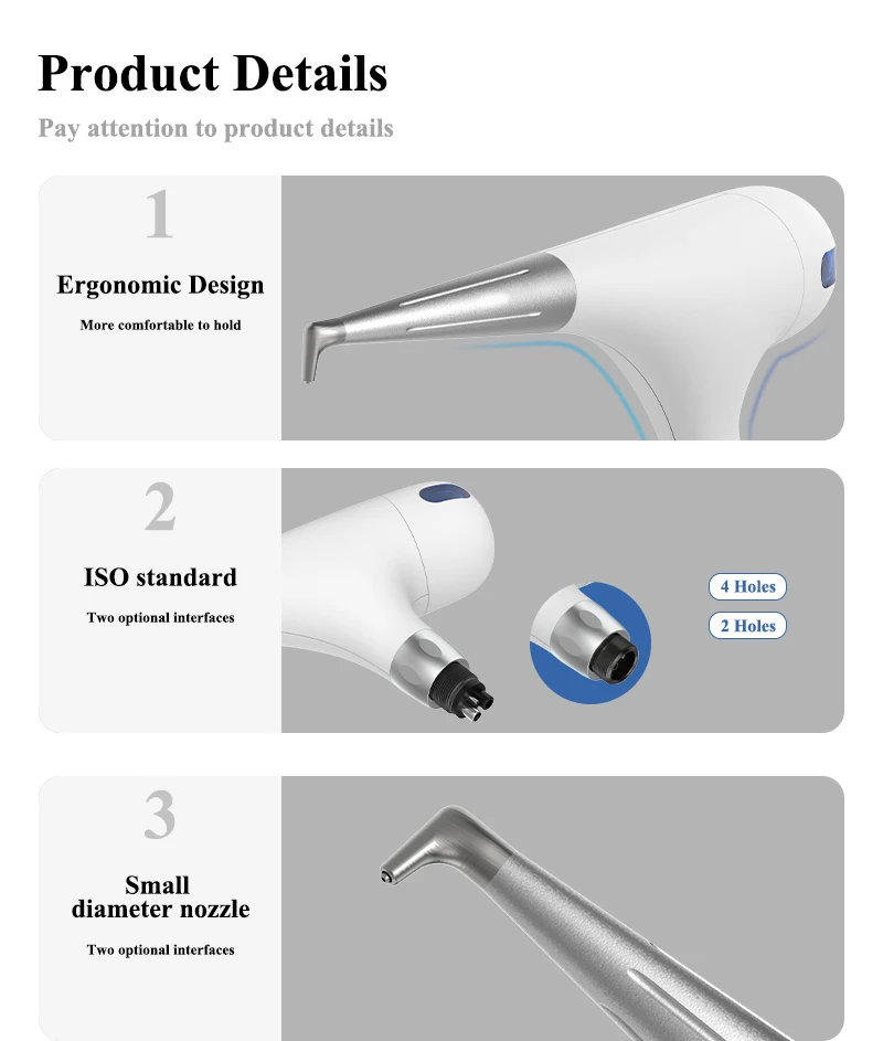 VV Dental Air Polisher Spray Jet Airflow Zahnaufhellung für Mundhygiene-Reinigung 2/4-Loch-Sandstrahlgerät Dental Air Prophy Unit – Detail 4
