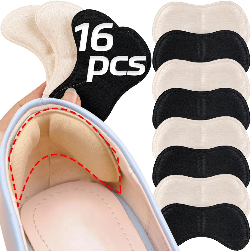 Adesivos de calcanhar de adesão firme, salto alto, alta elasticidade, esponja, sapatos, tamanho ajustável, almofadas de calcanhar, homens, mulheres, inserções de sapato anti-queda