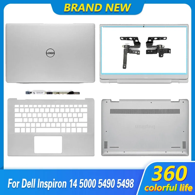 New Laptop Case For Dell Inspiron 14 5490 5498 LCD Back Cover Front Bezel Palmrest Top Lower Bottom Case Camera Housing 0C4VGP