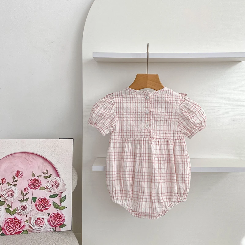 2026 Sommer-Schwesterkleidung 0-24M Baby Mädchen Kurzarm-Body mit Gitter-Stickerei 2-6 Jahre Süße Partykleider für Kinder – Detail 3