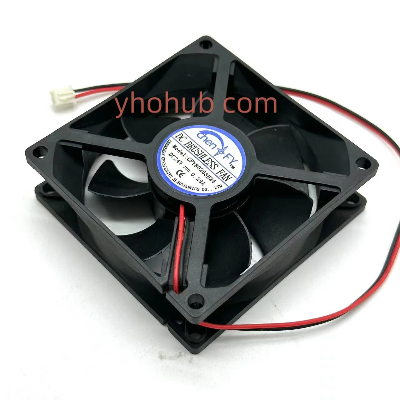 ChenFY CFY8025SH24 DC 24V 0.28A 80x80x25mm 2-Wire Server Cooling Fan