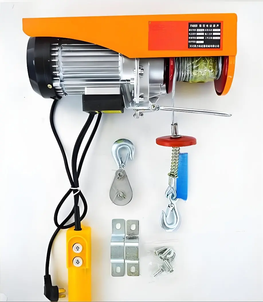 Directly From the Manufacturer Electric Mini Hoist with Wire Rope Sling Available in 220V and 380V Voltage Options
