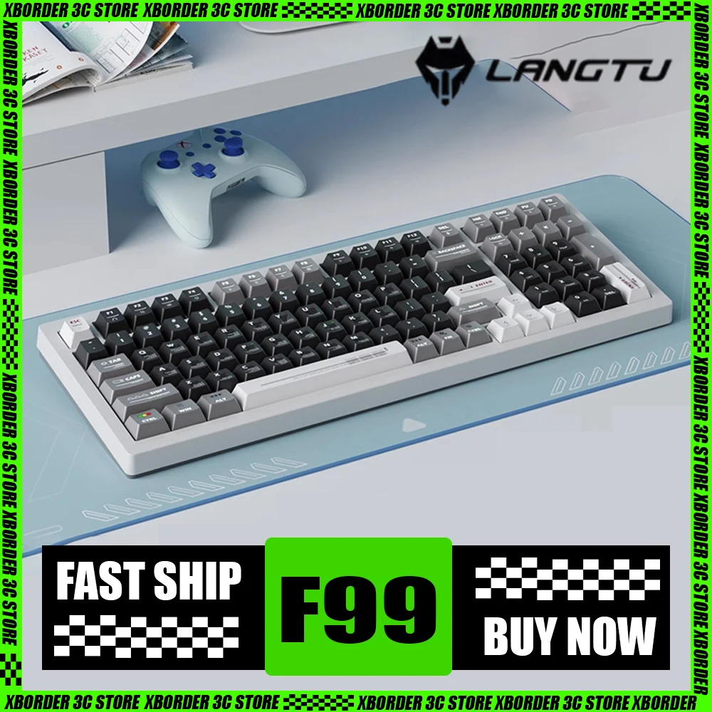 

Langtu F99 Mechanical Keyboard Three Mode Bluetooth Hot-Swap 8000mah Rgb Gaming Keyboard Gasket Office Pc Gamer Accessories Gift