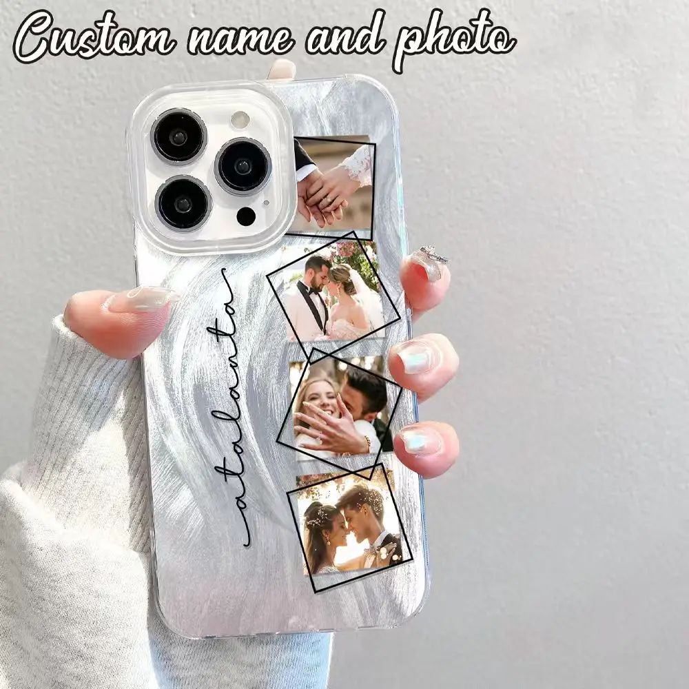 لتقوم بها بنفسك متعددة صور تخصيص ريشة ضوء غطاء واقٍ مزخرف لهاتف آيفون 16 15 14 13 12 11 Pro Max SE 2020 2022 XS XR 7 8 Plus الغطاء الخلفي #3