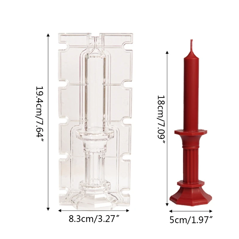 Stampo per candela in plastica a forma ottagonale, candela profumata, candeliere, per Natale, matrimonio, cena a casa, fai da