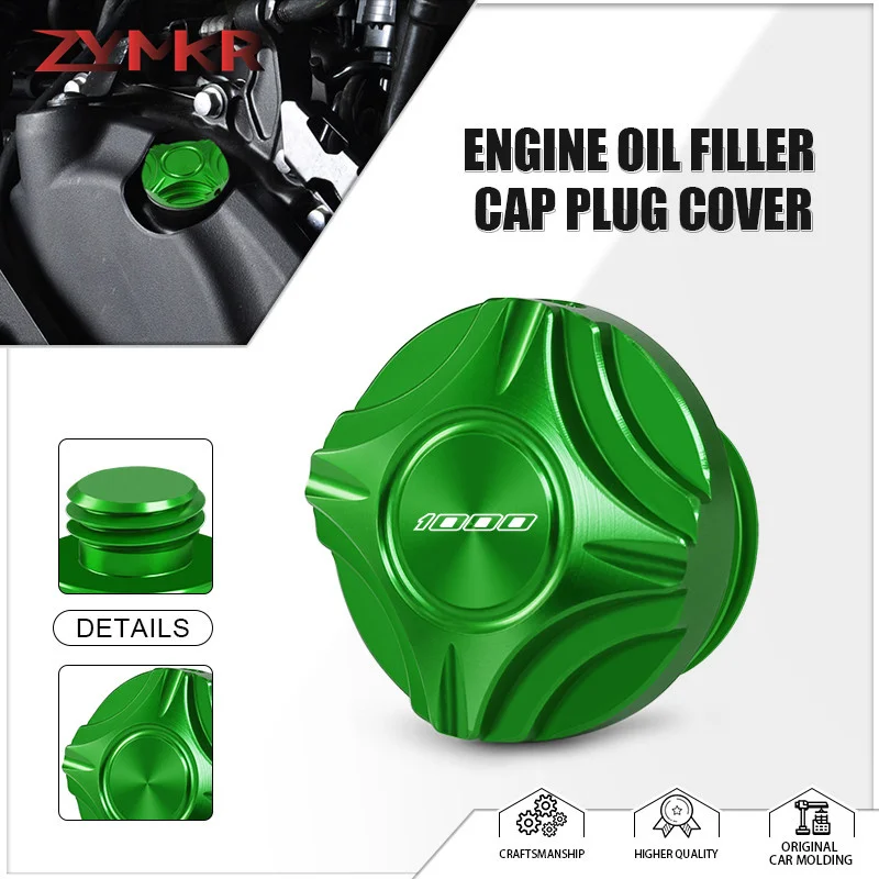 

M20*2.5 New Motorcycle CNC Auminum Engine Oil Filter Cup Plug Cap Cover Screws Protection For Z1000 Z1000SX Ninja1000 VERSYS1000