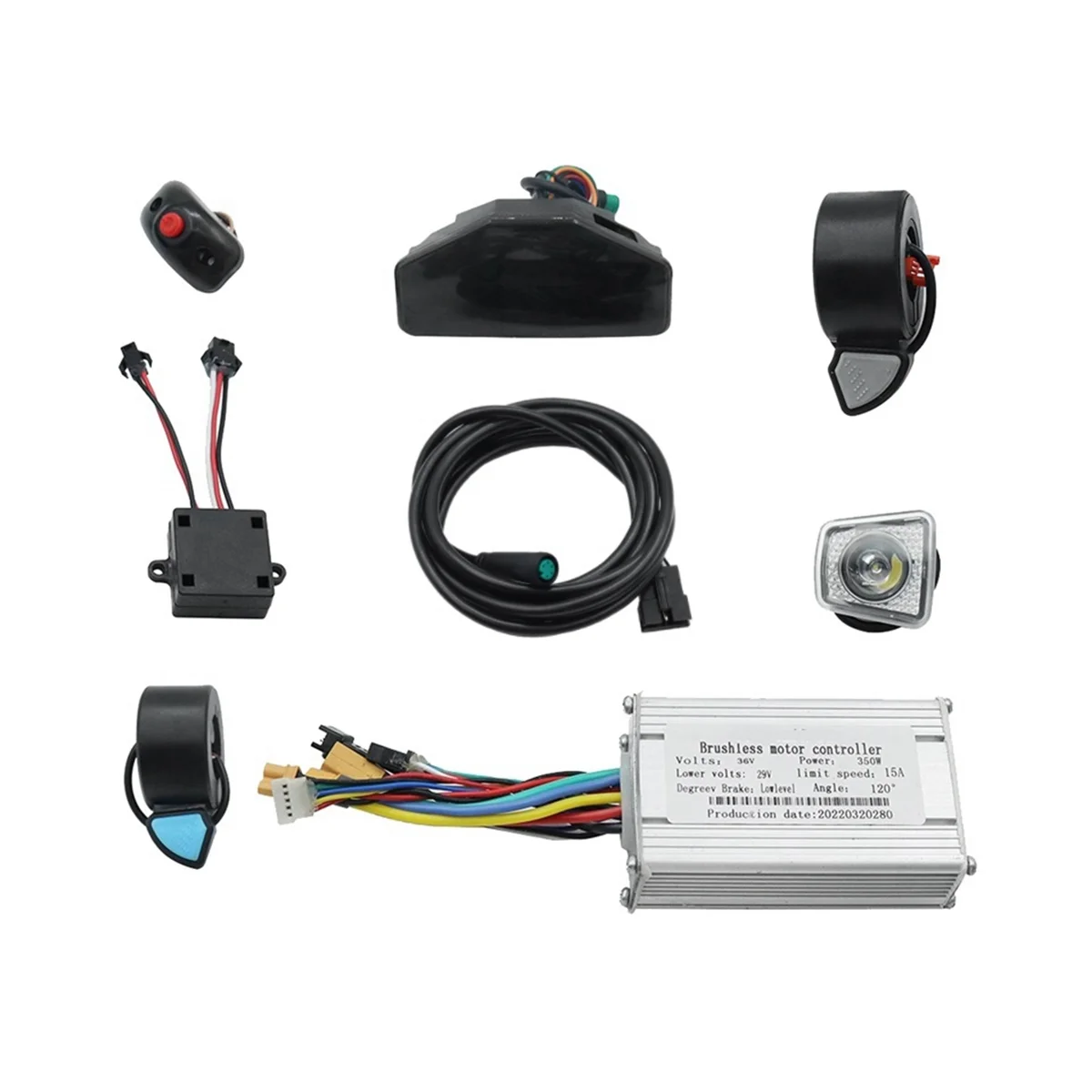 36V 350W Electric Scooter Controller Brushless Motor+Light Full Kit for KuGoo Kirin S8 Pro Electric Scooter E-Bike