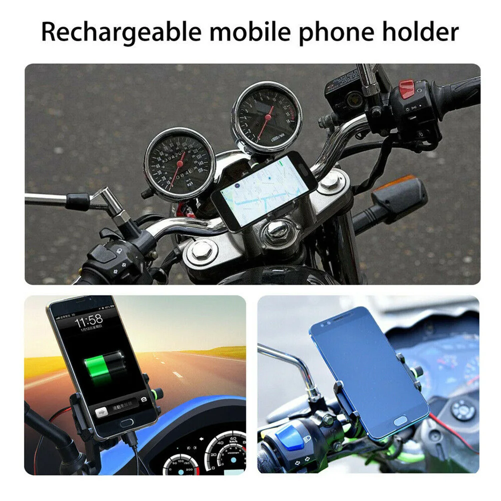 

Motorcycle Bracket Waterproof Motorbike Phone Holder 60-100Mm Telescopic Motorbike Phone Charging Bracket Ip66 Red Soft Cushion