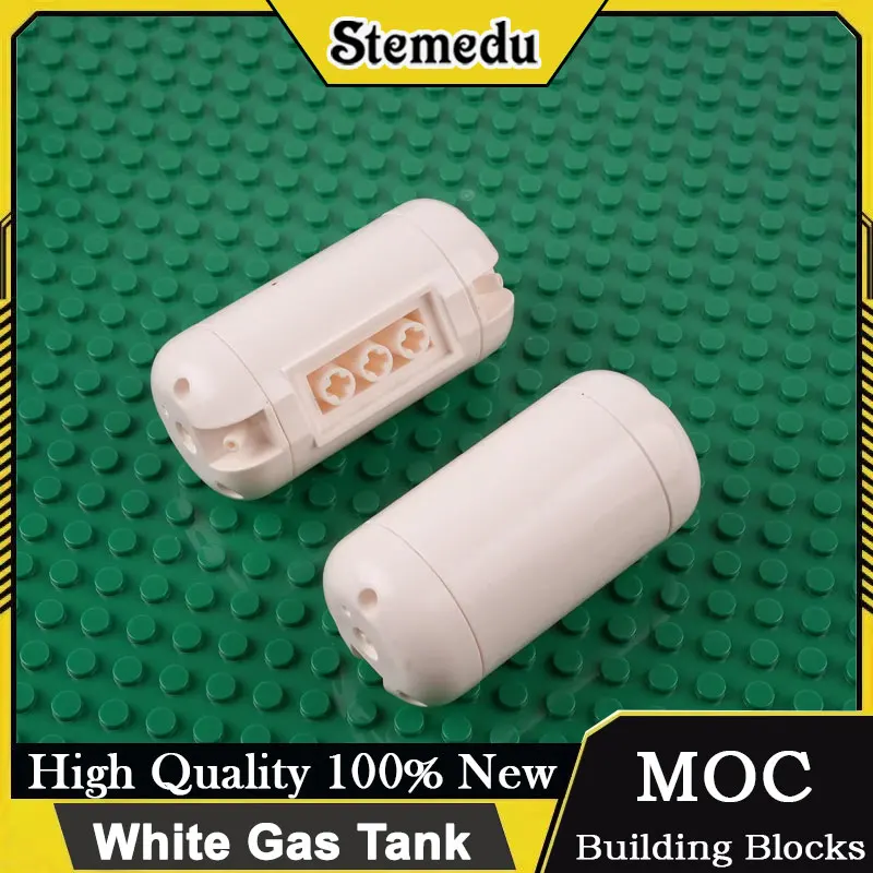

MOC White Gas Tank Power Bricks For DIY Car Building Toy Compatible Leading Bricks Brandeds 75974 Model Creative Construction