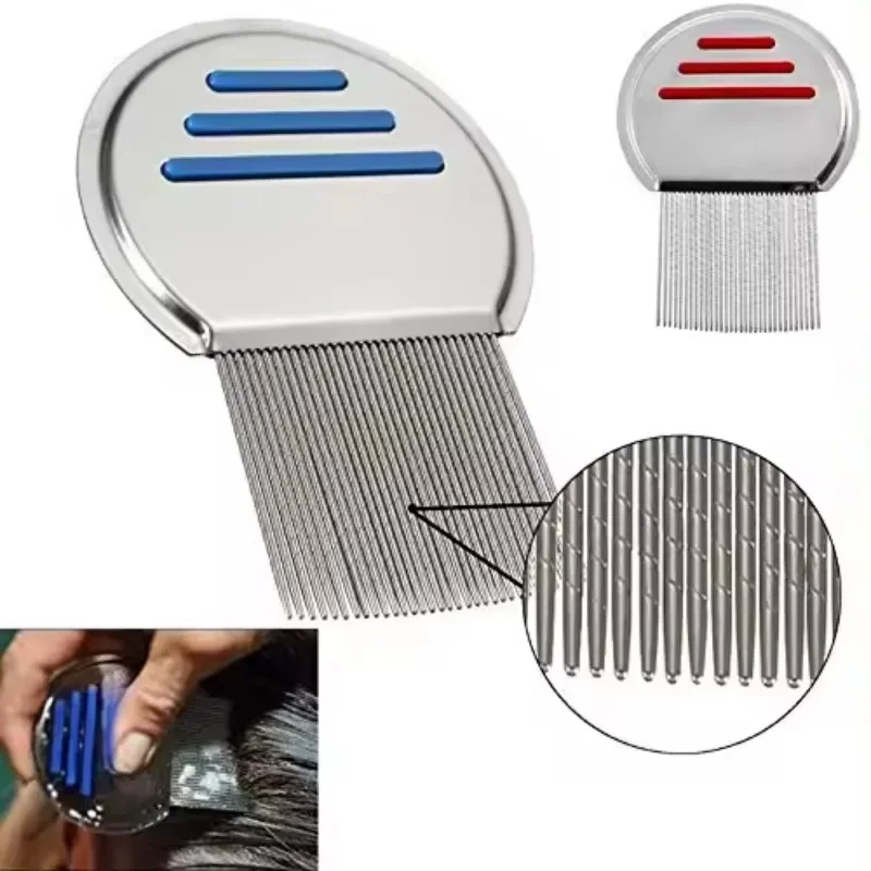 6Styles Stainless Steel Terminator Lice Comb Kids Hair Rid Headlice Super Density Teeth Remove Nits Comb Nit Free