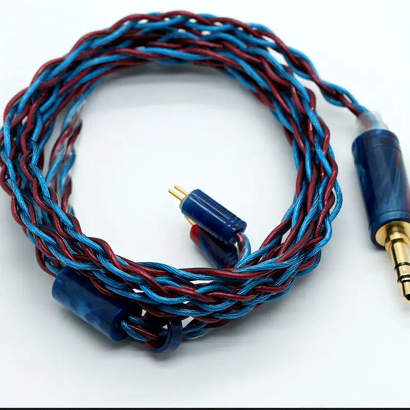 XINHS G08 4-Core Blue Red Fairy OCC Single Crystal Copper Graphene Headphone Cable | HiFi Upgrade Cable with Litz Structure