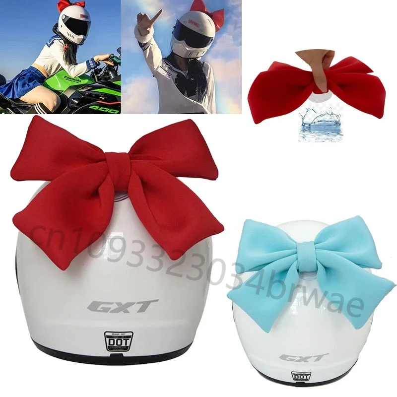 

Bowknot Helmet Decoration Helmet Modeling Deformation Cotton Bow Fittings Motorcycle Helmet Decoration Electric Bicycle