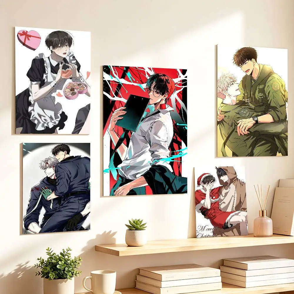 BL Manhwa Hunters Gonna Lay Low  Poster HD Self Adhesive Waterproof Wall Art Ideal for Home Office Dorm Gift