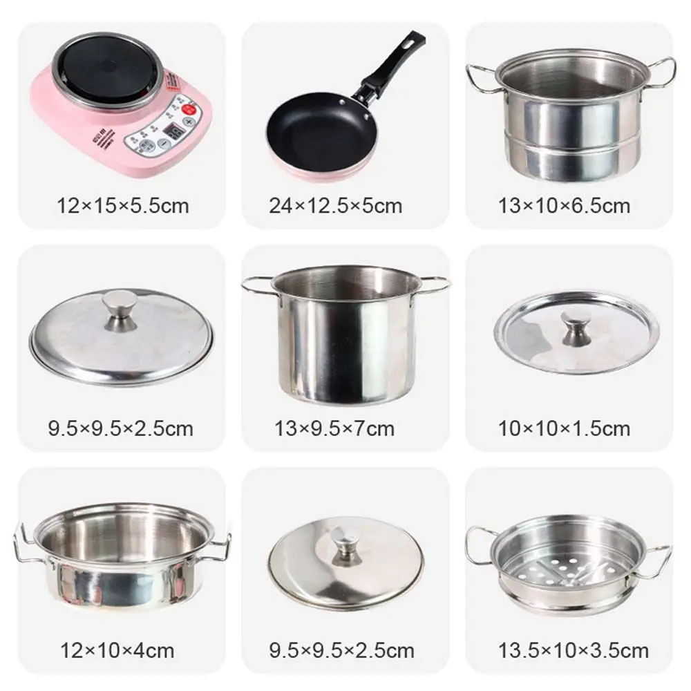 Real Cooking Toy for Kids, Mini Rice Cooker, Pretend Play, Cozinha, Simulação, Acessórios de Dollhouse