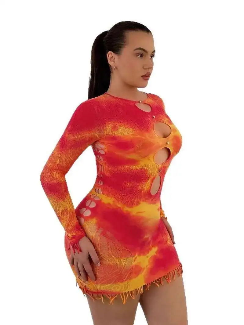 2025 プリント長袖フリルゼブラ柄タイトストラップ薄手の甘いトップス 2025 新しいファッショントップスセクシーなドレスエレガントな UV6W