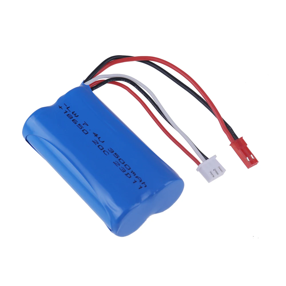 18650 7.4V 3500mAh batteria agli ioni di litio con spina JST 2S per UDIRC UD1601 UD1602 UD1604 UD1607 SG1603 SG1604 RC Flat Sports Car Toys